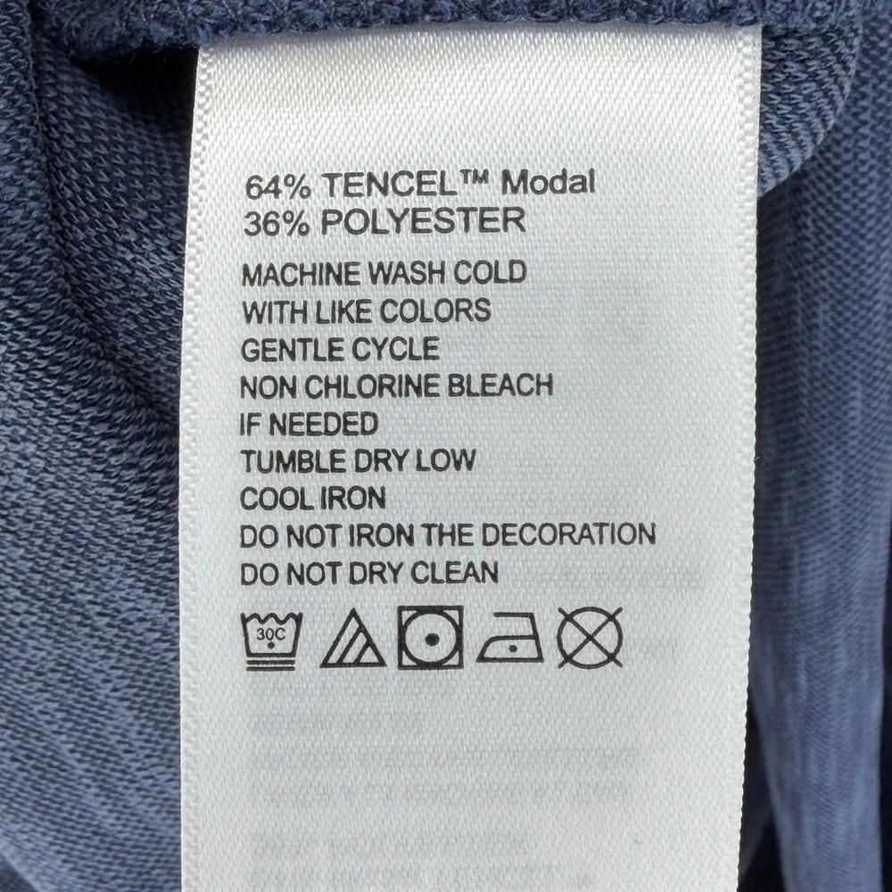 Tommy Bahama Via Del Mar Half Zip Pullover Men's M‎ Ocean Deep Heather Blue